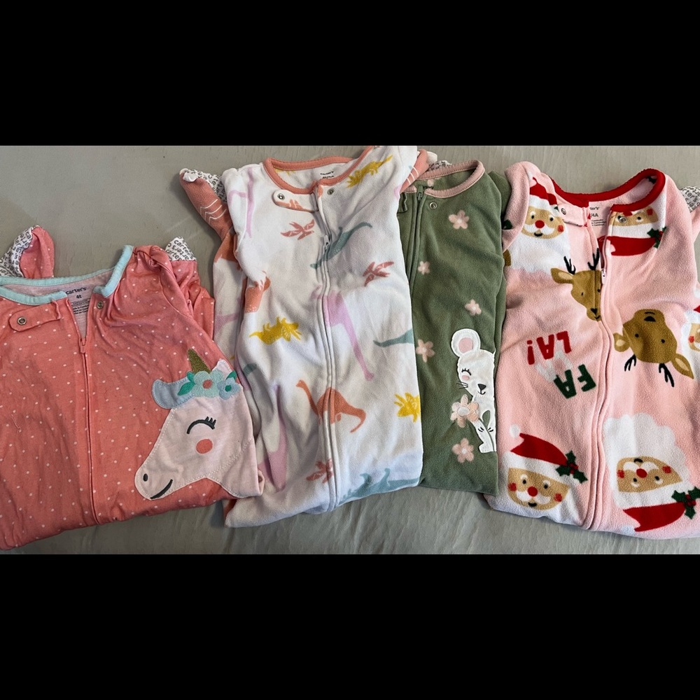 Bundle of footed pajamas
